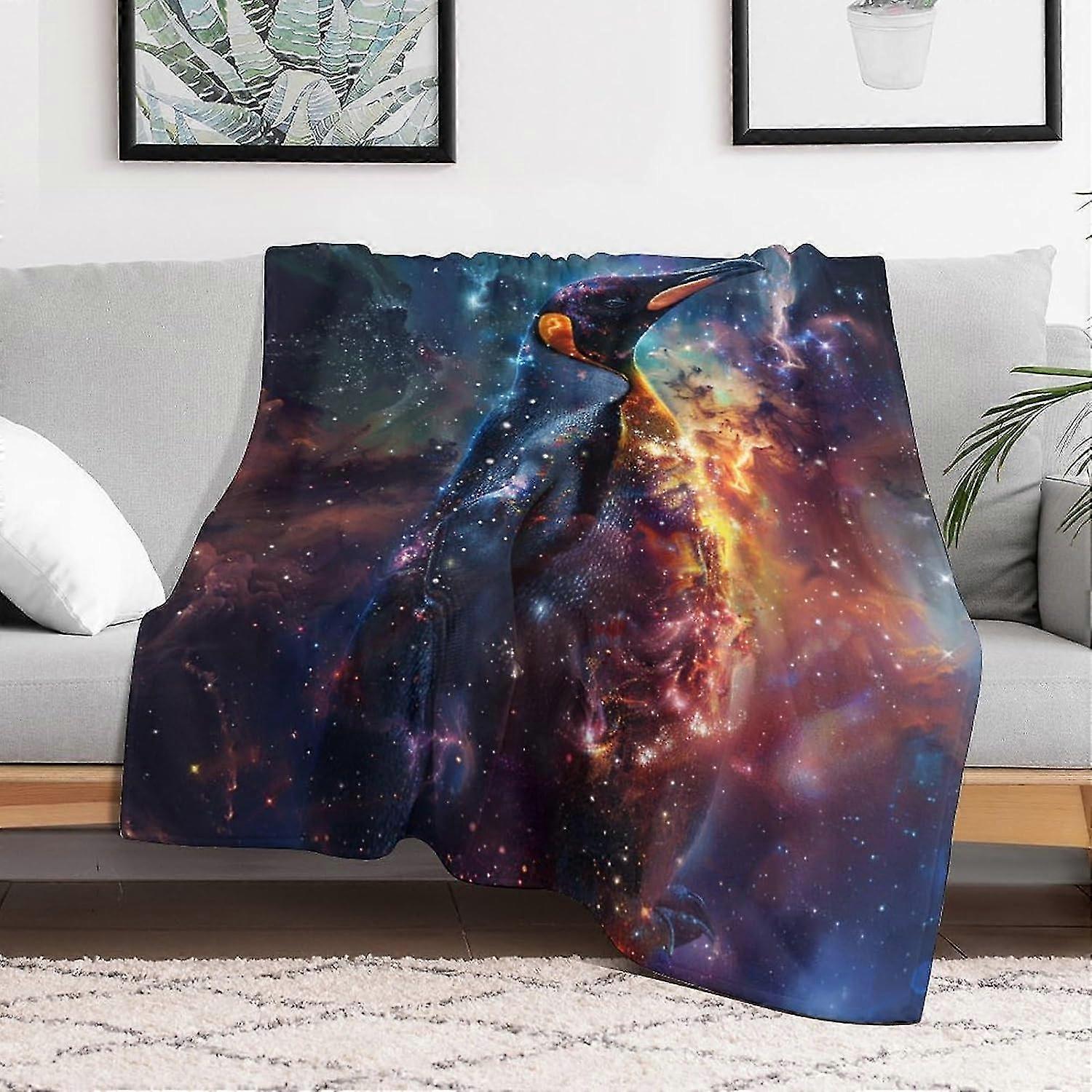الجدة البطريق الفانيلا رمي بطانية ، لينة وخفيفة الوزن مريحة الدافئة الفضاء الخيال المجرة ColorfuKCZAF063ids12598