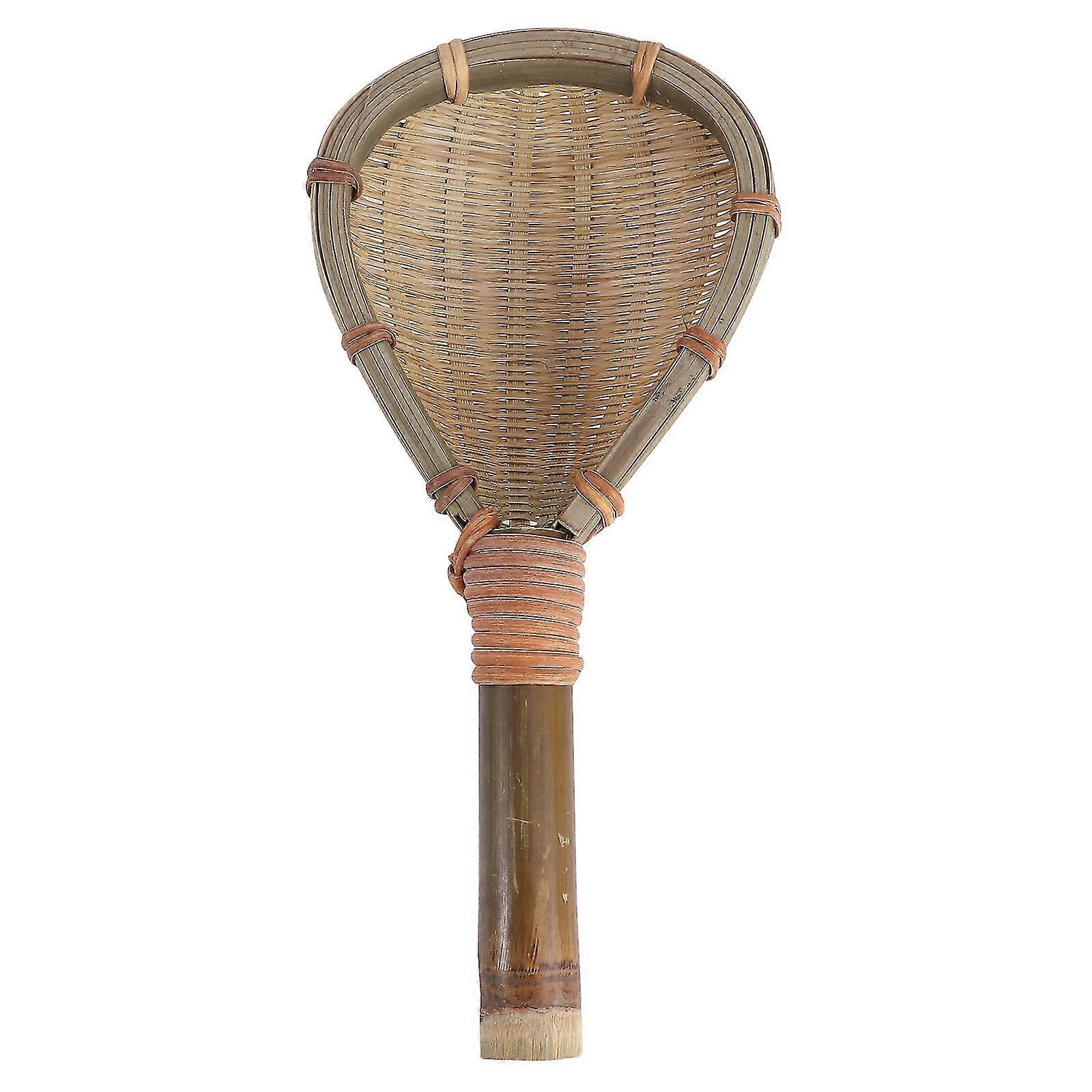1pc Bamboo Weaving Colander Practical Cooking Drain Spoon Noodles Spoon-c