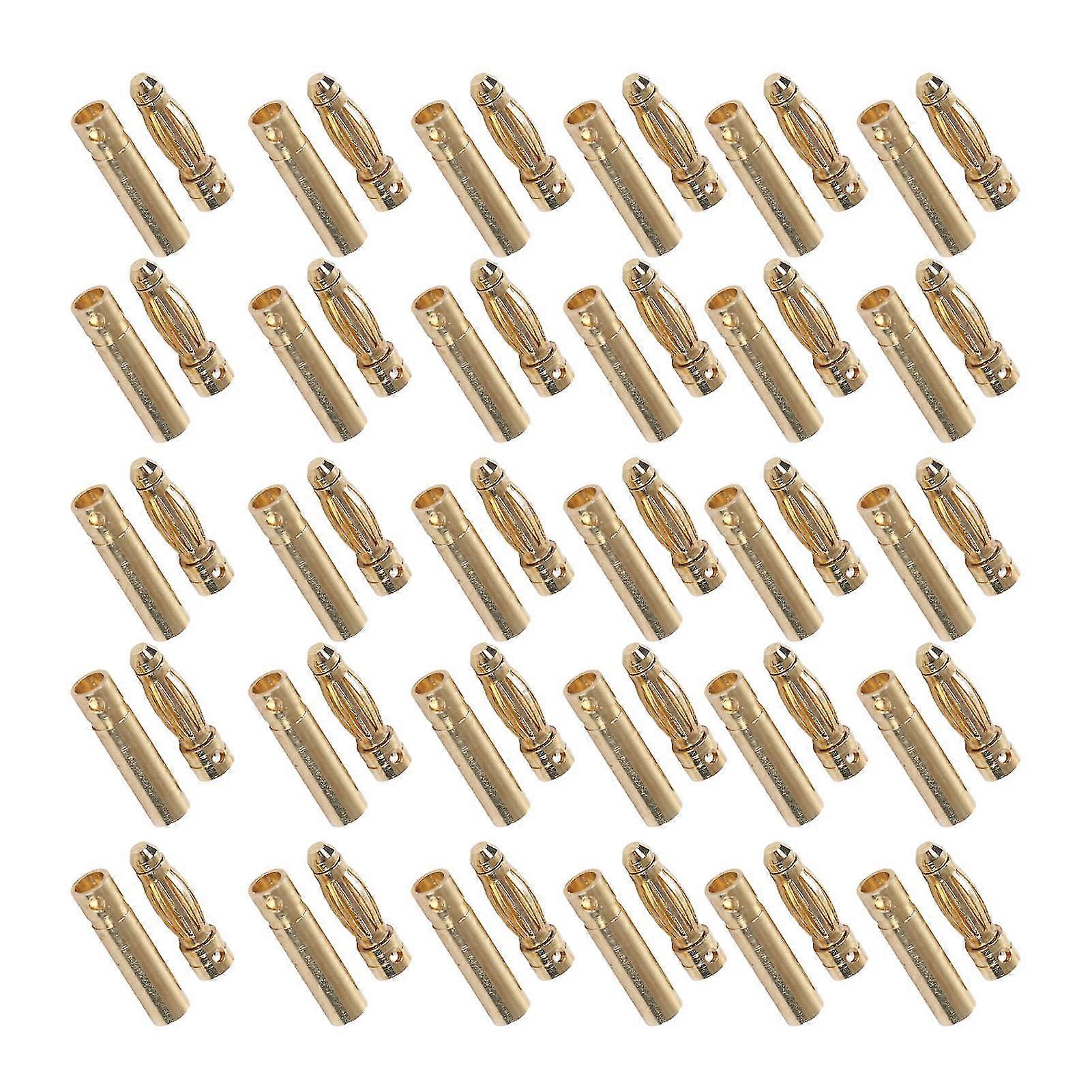 Gold Plated Battery Connector Plug for RC Lithium Batteries - 30 Pairs