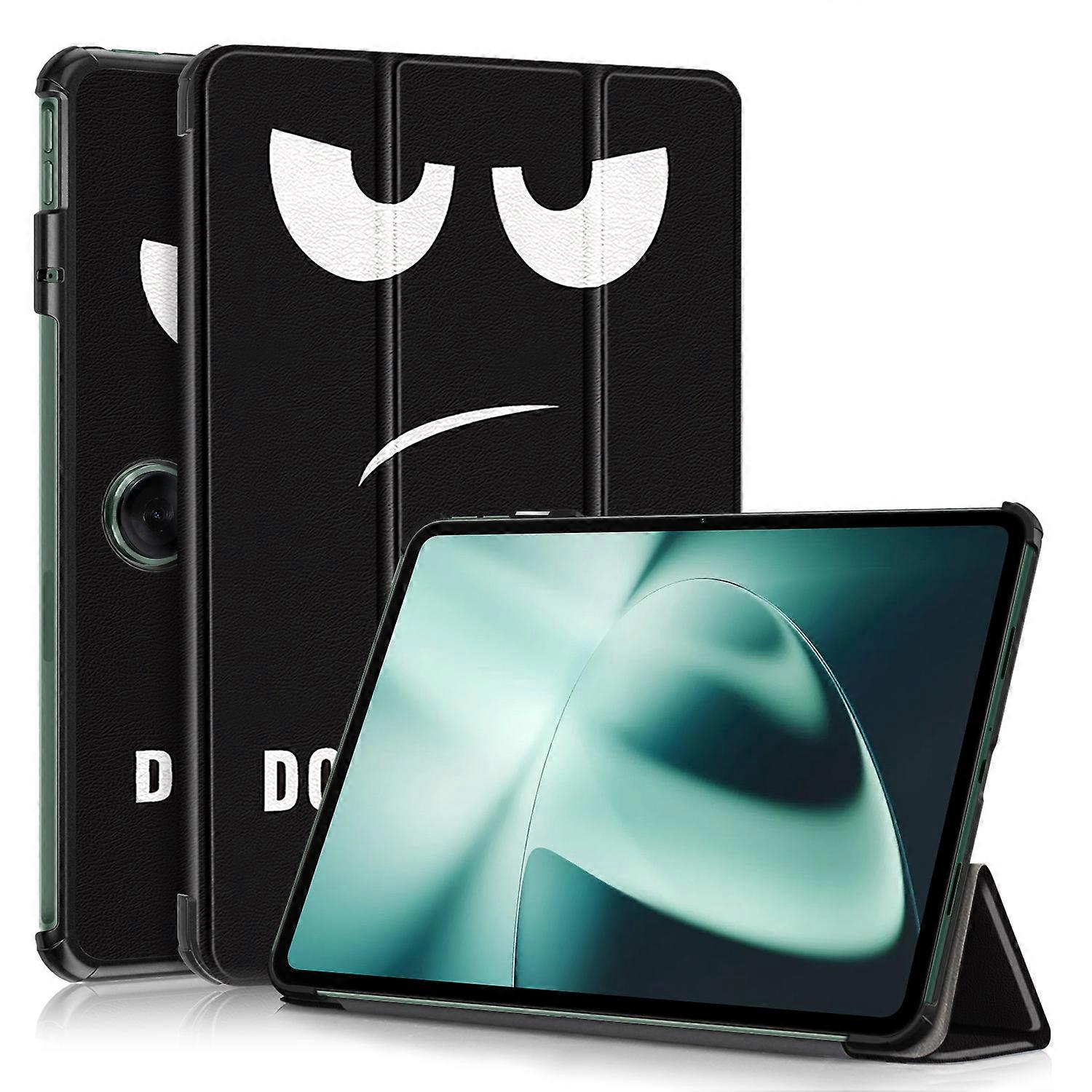 For OnePlus Pad Tri-fold Stand Tablet Case Pattern Printing Tablet Leather Cover with Auto Wake/Sleep