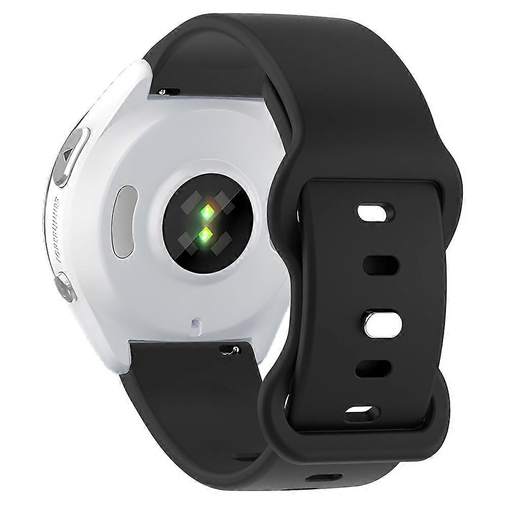 Universal 18mm Solid Color Silicone Strap Butterfly Shape Buckle Smartwatch Band