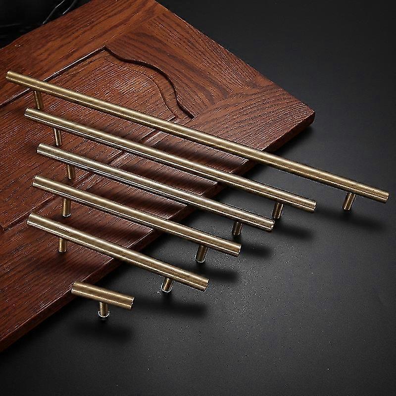 ソリッド真鍮家具ハンドルキッチンハンドルゴールドブラッシュドキャビネットハンドル引き出しは銅家具ハードウェアを引っ張ります