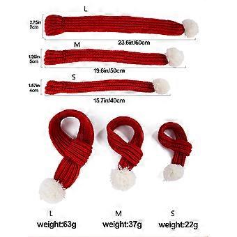 Weihnachts-Hundeschal, Weihnachts-Haustier-Roter Schal Stricken Haustier-Hundehals-Schal Warmes weiches Stricken für große mittlere Hunde Winterwärmer