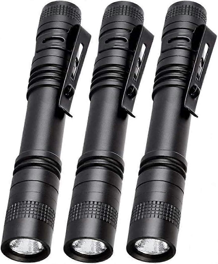 Bærbar lommelygte med metalclips, 100 lumen penlight lommelygte taktisk lommelygte, mini lommepen lys nødlys