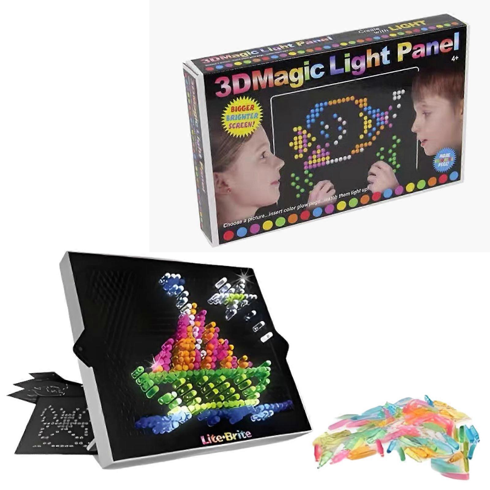 number blocks Children's Educational Assembling Light Toy Light Plane Assembling -in-the-dark Light Bead Insertion Drawing Board 180pc