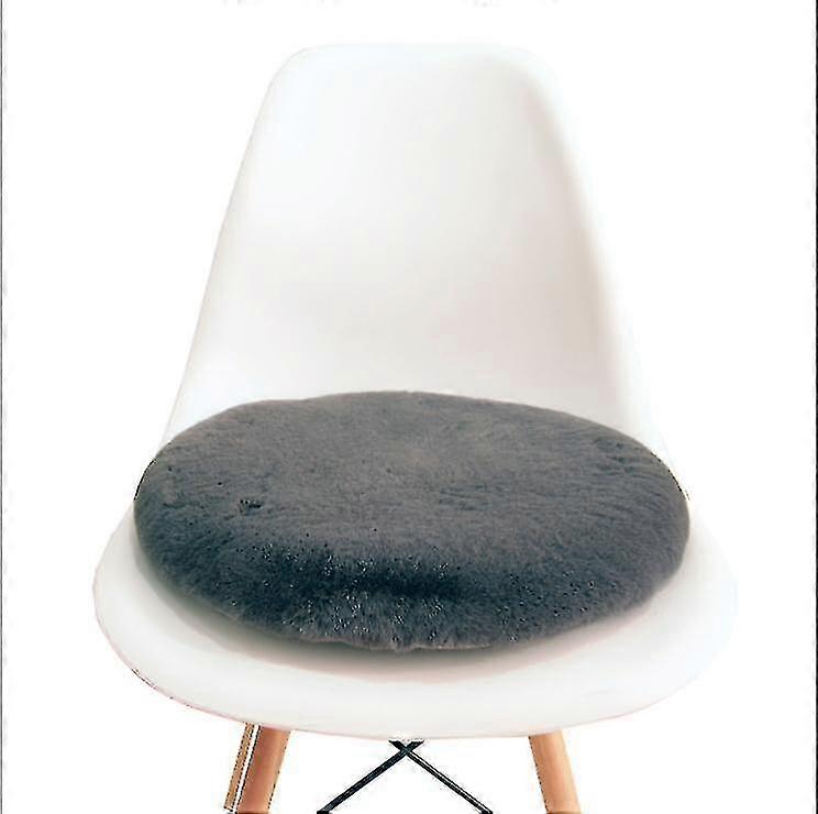 Round Imitation Rabbit Fur Cushion Slow Rebound Memory Foam Chair Cushion Futon Bay Window Office Be