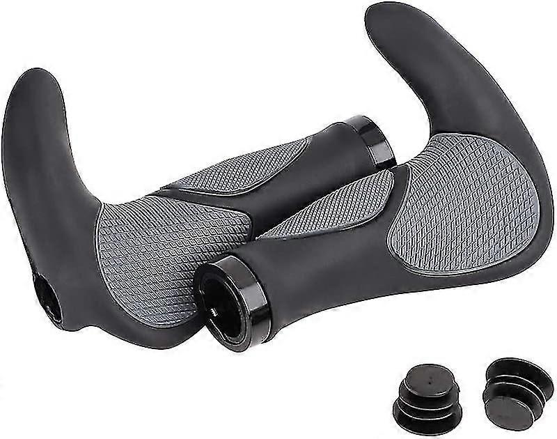 Bicycle Handlebar Grips Mtb Ergonomic Handlebar Grips Non-slip Bicycle Grips Black / Grey