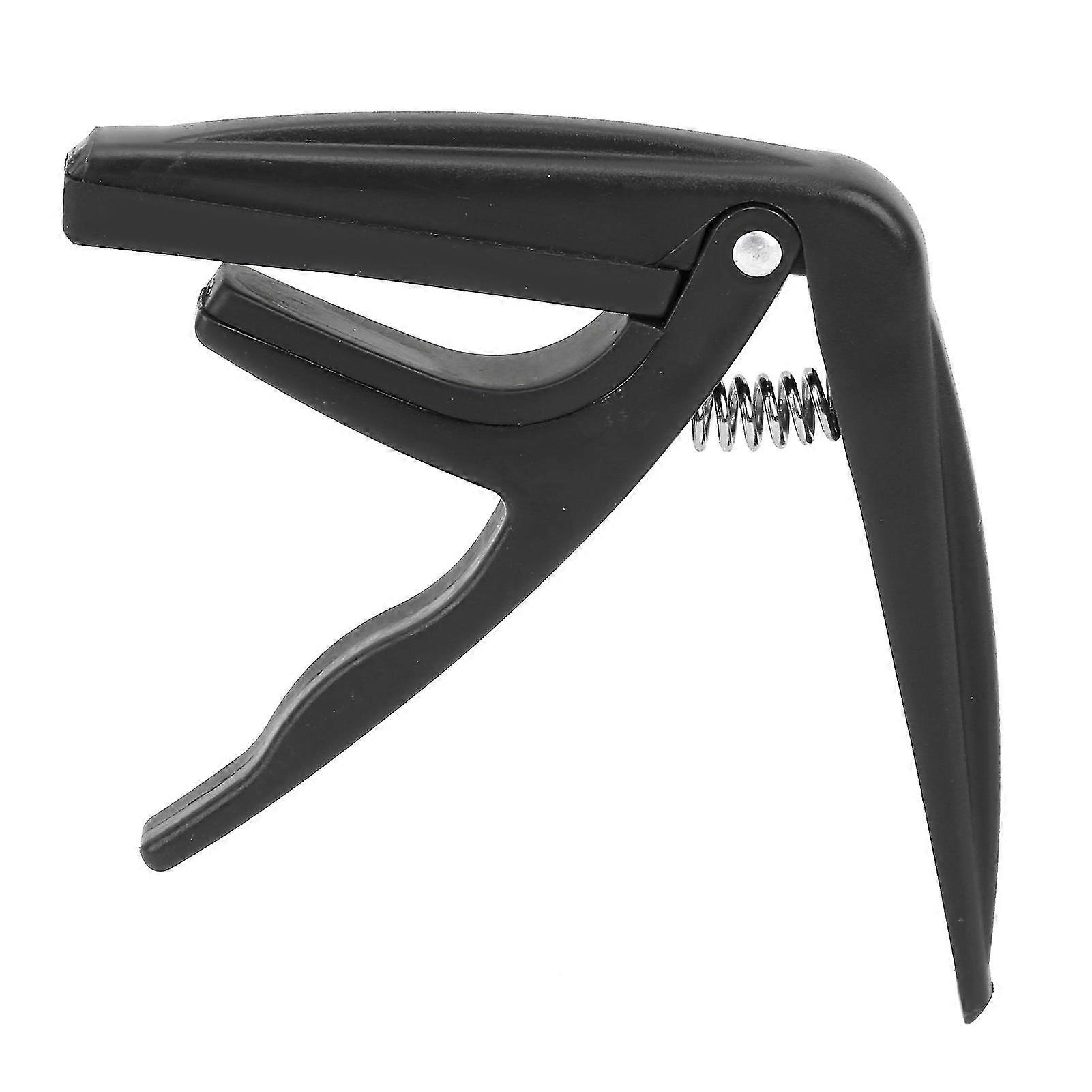 Ukulele Capo for Pitch Adjustment - Black Plastic Spring Tool for Stringed Instrument Accessories