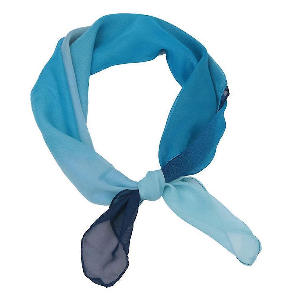 Gradient Colours Kerchief Chiffon Wraps Dancing Neckerchief for Lady