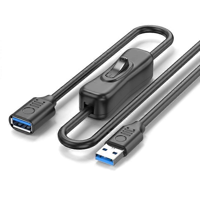 Extender Cable USB Cord Data Wire with On Off Button for Card Reader USB Fan