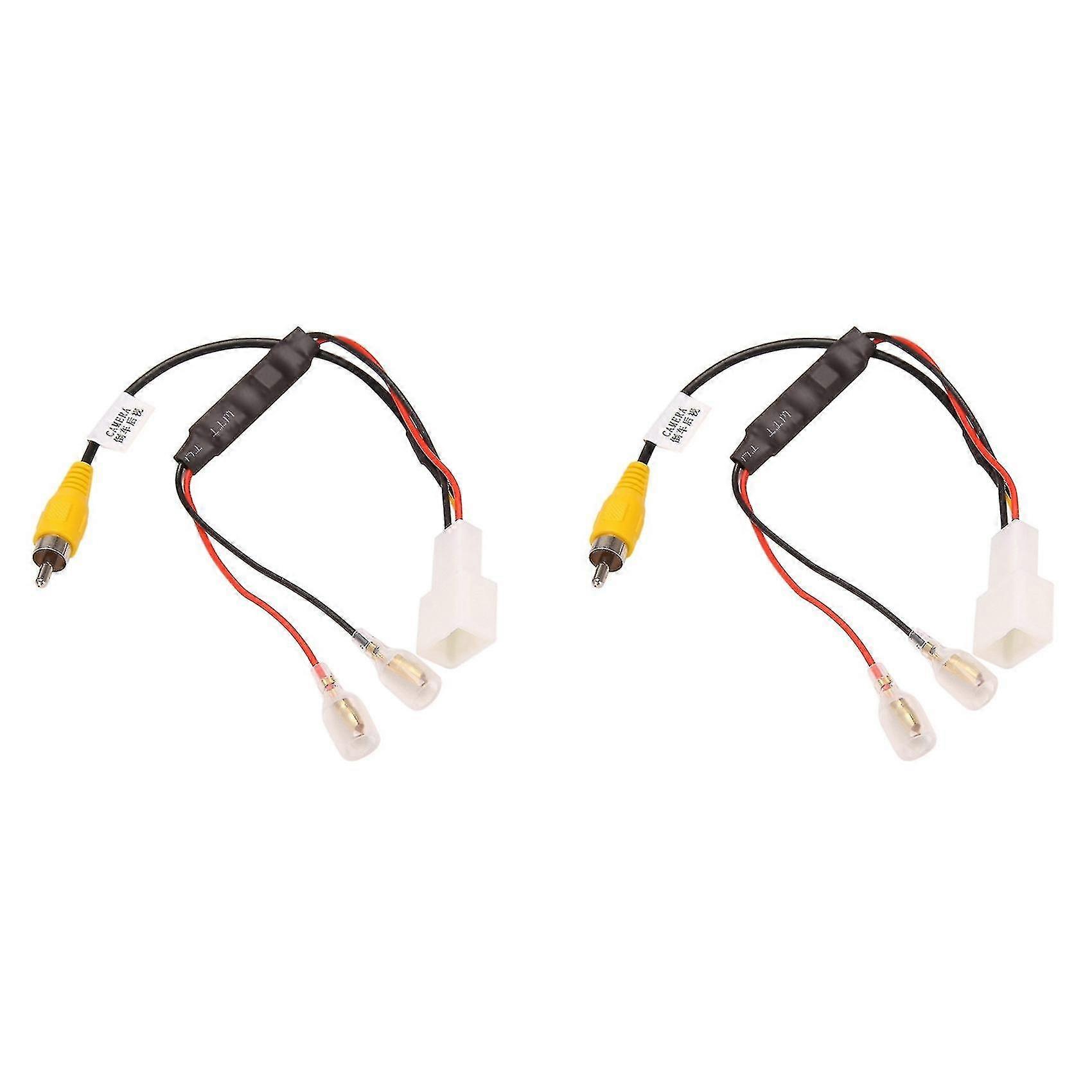 2pcs 4 Pin Car Reversing Camera Retention Wiring Harness Cable Plug Reverse Connector Cable Adapter