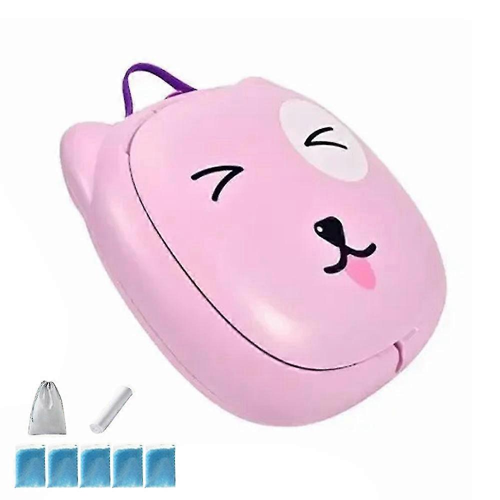 RJ101 taitettava ABS + PP + PU matto vauvan wc matkapotta istuin ulkoiluun - oranssi vaaleanpunainen