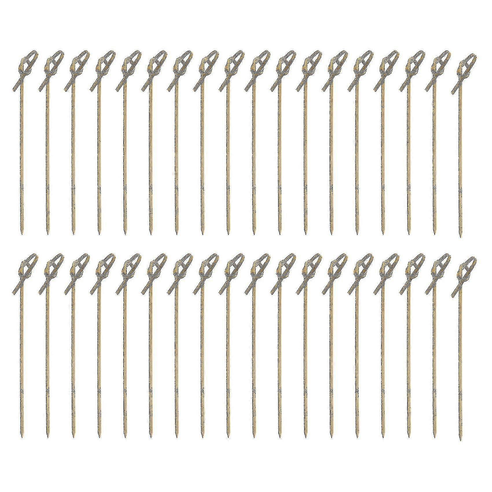 Sticks 300 Pcs Food Japaneses Style Bamboo Knotted Skewers Bamboo Toothpicks With Twisted Ends Par