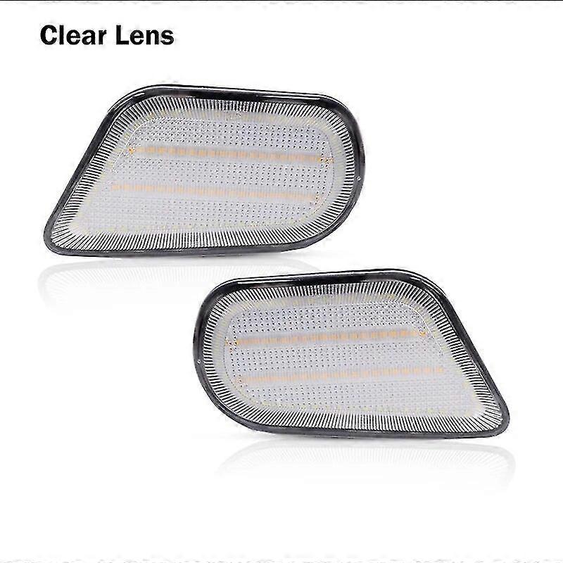 2pcs Front Bumper White&amber Led Running Lights And Dynamic Turn Signal For Pontiac Firebird Exact Fit Bumper Reflector 98-2002