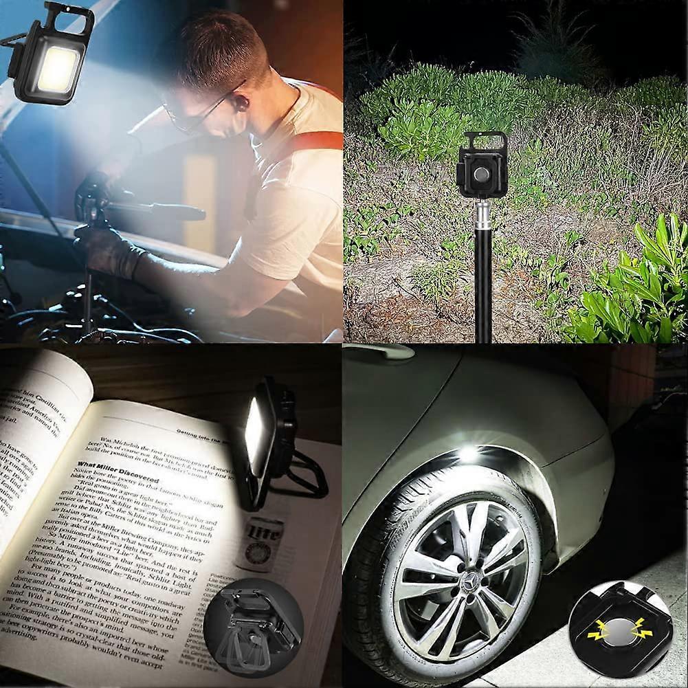 Mini luce da lavoro a LED, luci di ispezione, 800 lumen, lampada da lavoro ricaricabile, torcia portatile, impermeabile, luce meccanica per campeggio