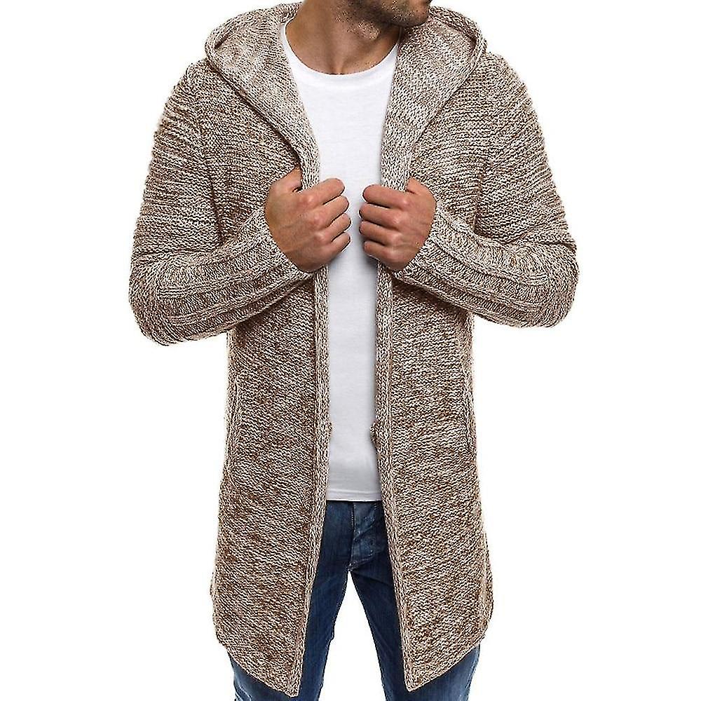 Giacca da uomo a maglia con cappuccio a maniche lunghe autunno/inverno  giacca cappotto di lana | Fruugo CH
