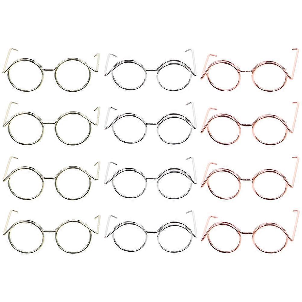 12 st koppartråd dockglasögon dockglasögon miniglasögon utan lins dockglasögon