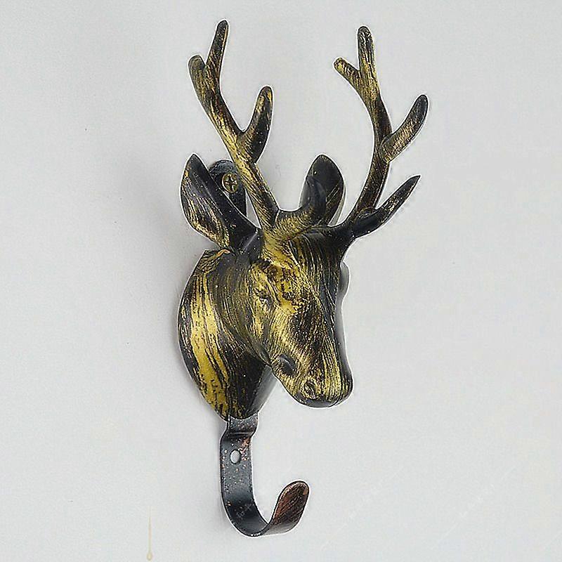 Deer Head Wall Hook Multi-use Wall Hook Decorative Antler Design Clothes Hanging Rack