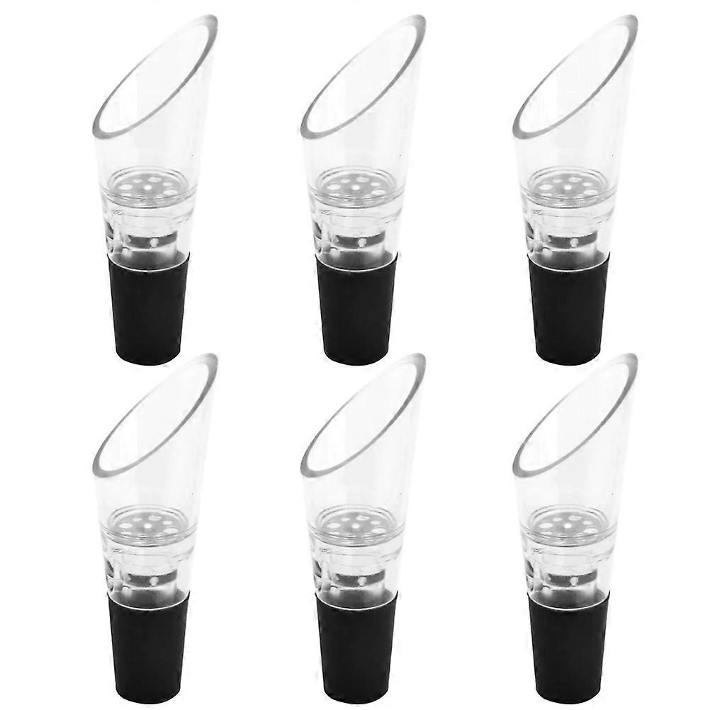 6pcs Practical Wine Pourer Creative Wine Bottle Pour Spouts Wine Liquor Pourer for Bar Party Restaurant