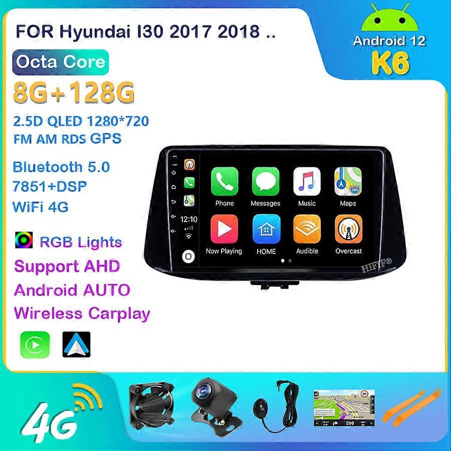 Carplay 2 Din Android 12 ραδιόφωνο αυτοκινήτου για το Hyundai i30 2017-2021 Αυτοκίνητο Πλοήγηση GPS Multimedia Audio Auto Head Unit Stereo Autoradio