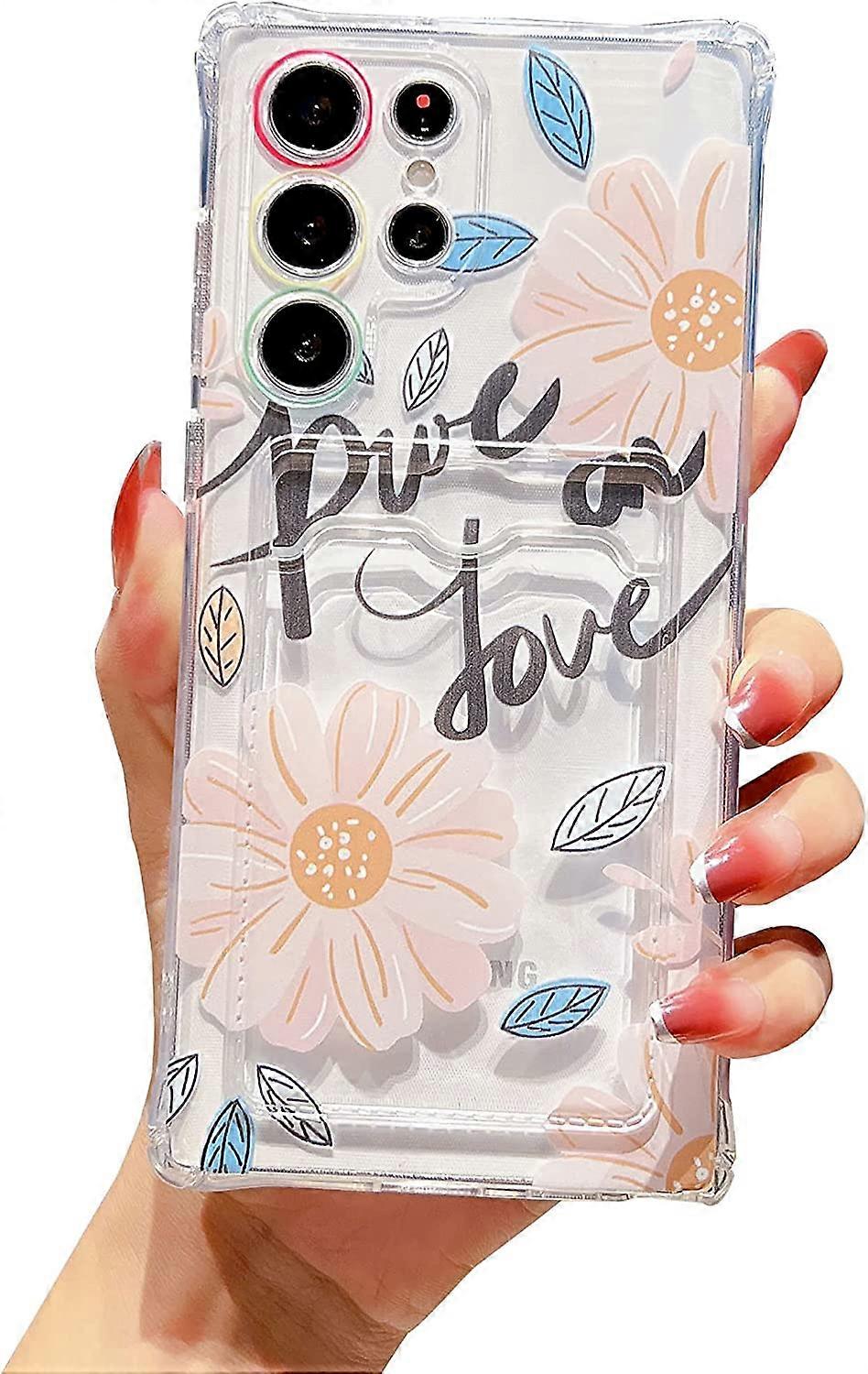 Compatible with Samsung Galaxy S22 Ultra Phone Case,Muticolor Camera Lens Protection Soft Shockproof Card Holder Wallet Case for Galaxy S22 Ultra 6.8