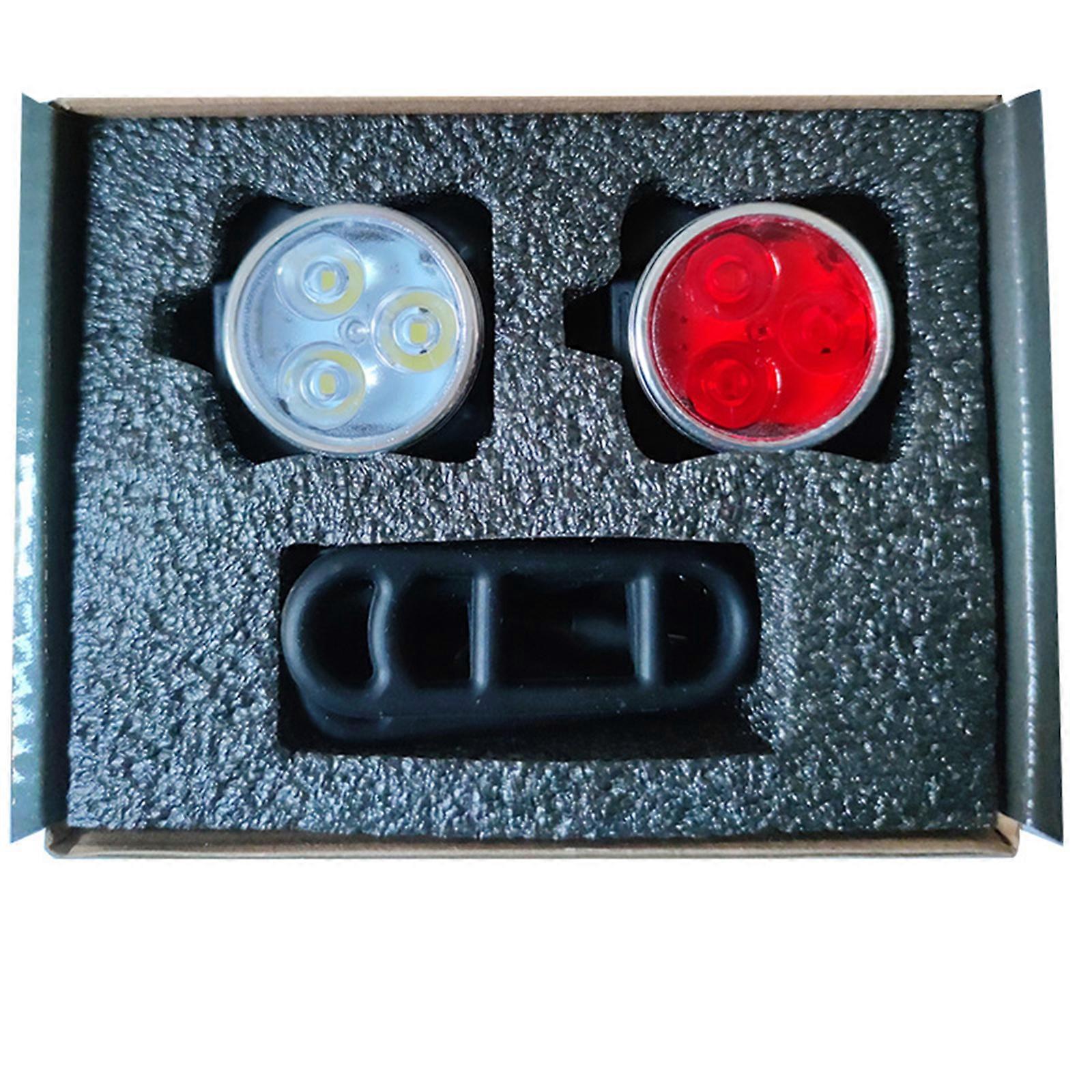 Pyörän valot edessä ja takana, kirkkaat LED-polkupyörän valot ajovalot ja takavalot, 4 valotilaa