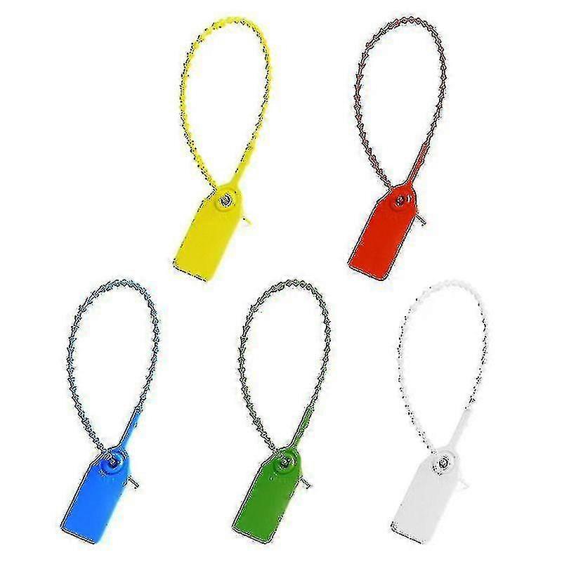 100pcs Pull Tight Security Seals Plastic Tamper Tags Self-locking Safety Disposable Zip Ties