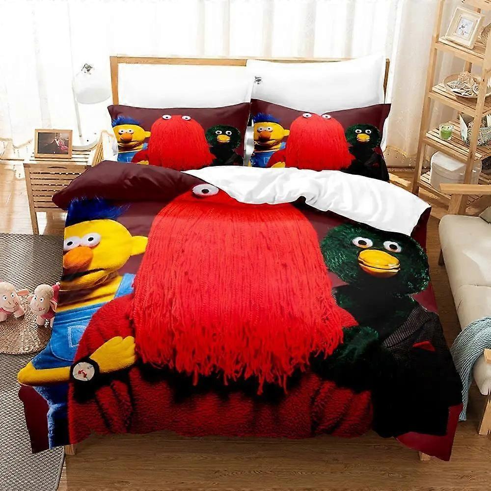 a896 Lençóis Não Me Abrace Estou Com Medo Conjunto de Cama Conjunto de Cama Adulto Quarto Infantil Conjuntos de capa de edredomConjunto de Cama de 3 Peças (1 Capa de Edredom + 2 Fronhas) B
