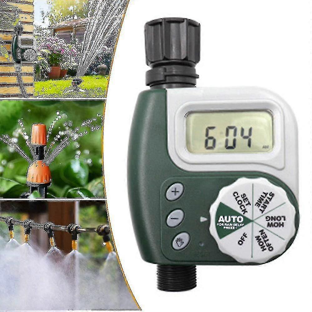 Digital Water Timer, Watering Clock Waterproof Lcd Display Digital Automatic Time-saving, Watering Programs Ideal For Garden Greenhouse Agriculture -