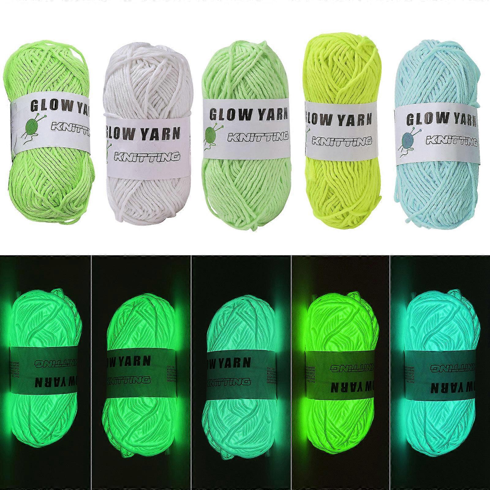 Glowing Knitting Yarn Soft Wool DIY Sewing Luminous 50m/roll