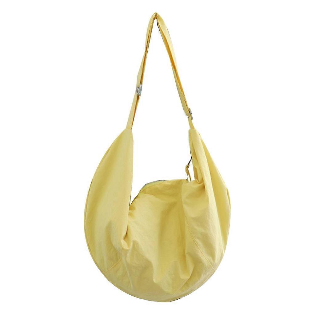 unbrand Einfache Umhängetasche für Damen aus Nylon, Schultertasche, Knödeltasche, Umhängetasche Gelb