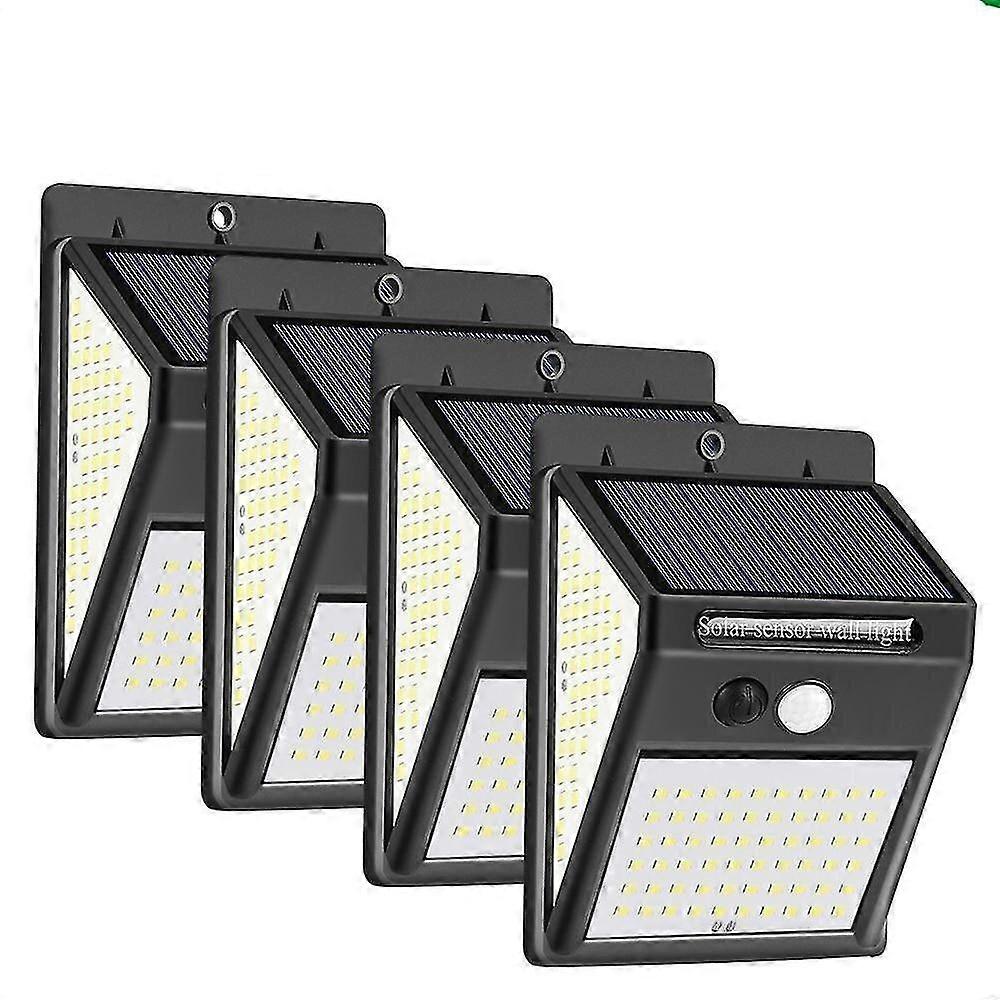 solar light outdoor sunlight 140led-4-pack 3-modes motion sensor