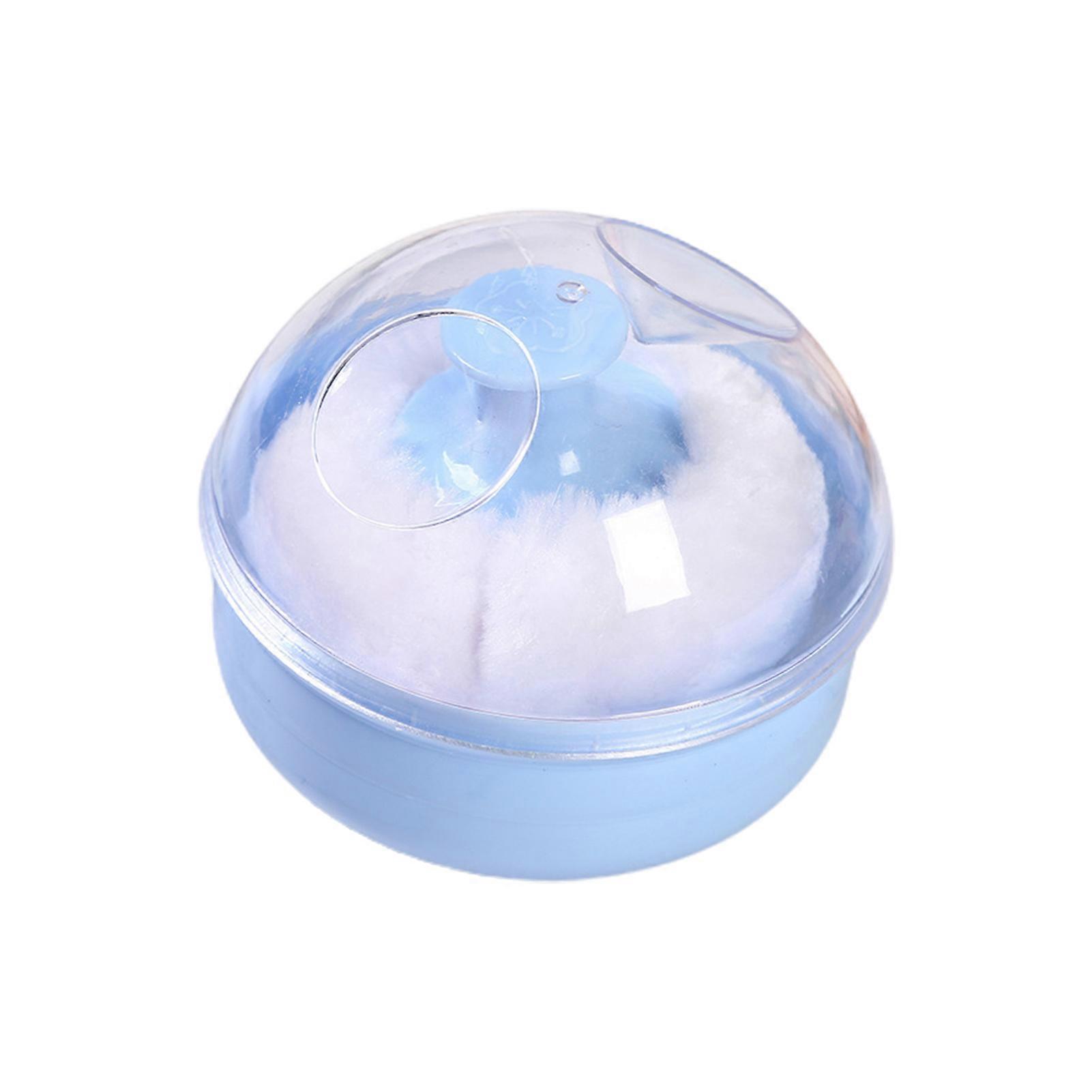 Soft Bristles Dry Powder Puff Transparent Lid Dustproof Moisture-proof Baby Talcum Powder Container with Puff Makeup Tools