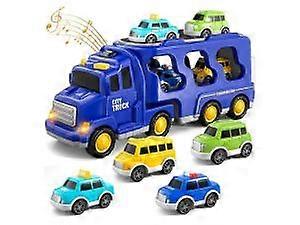 Småbarn Polis Lastbil Leksak 7 i 1 Friktionskraft för pojkar 3-6 år
