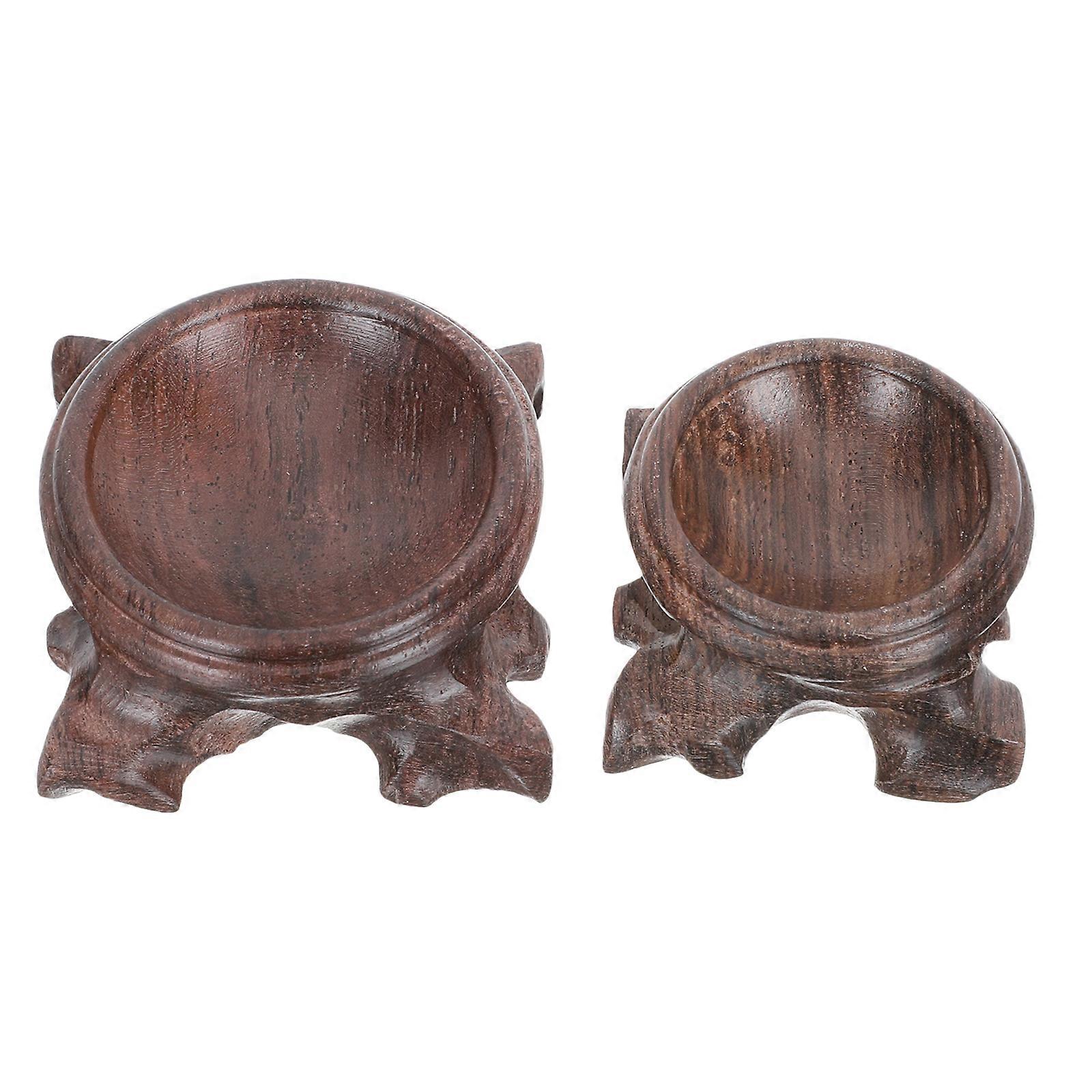 2 Pcs Desk Topper Lensball Stand Snow Globe Display Rack Sphere Stand Orb Globe Display Stand