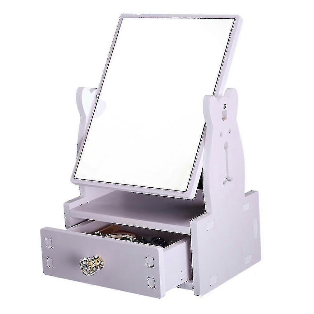 New Square Makeup Table Mirror Storage Large Dressing Cosmetic Mirror ES6607