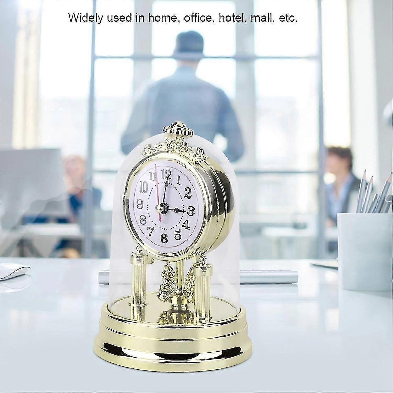 Mantel Clocks,non-ticking Table Clock, Retro Clock,oval Rotating Clock ...