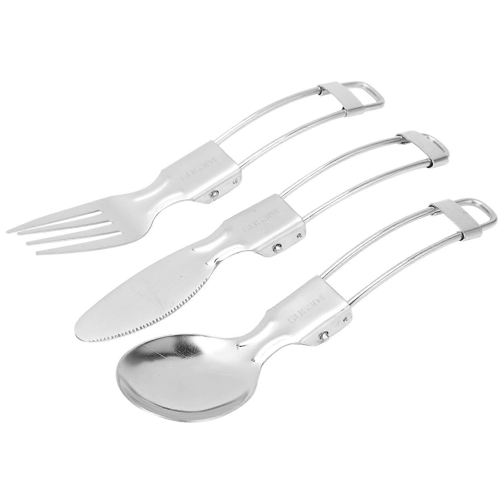 304 Stainless Steel Cutlery Multi Purpose Portable Folding Durable Tableware Set