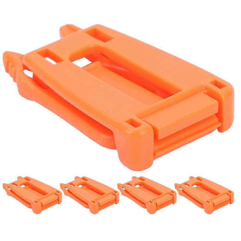 5pcs Durable Multi-functional Backpack Bag Webbing Connecting Nylon Buckle Clip(Orange)