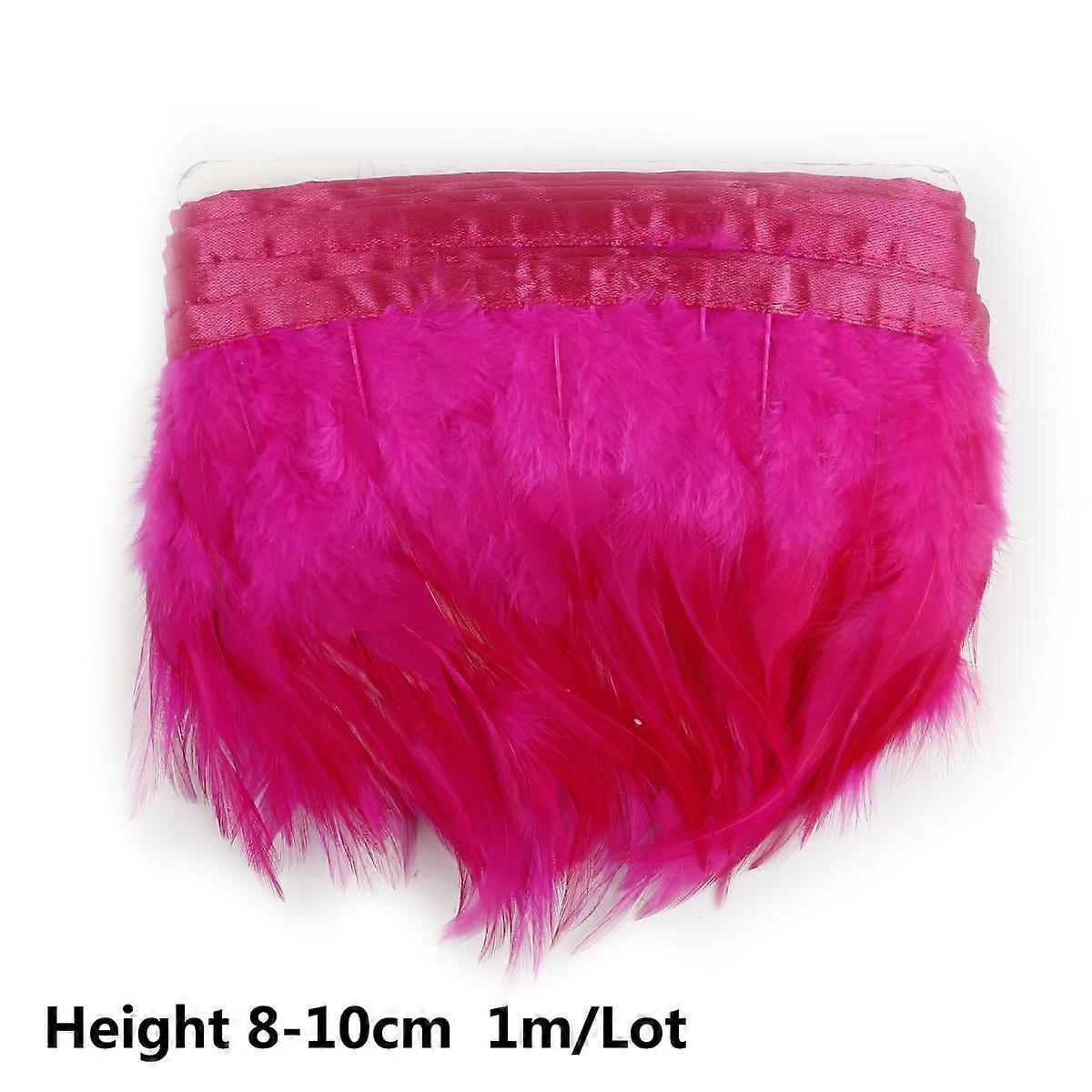 Multi Color 8-10cm Chicken Feathers Trim Cloth Sideband Chicken Pheasant Feather Trims Clothing Wedding Decoration