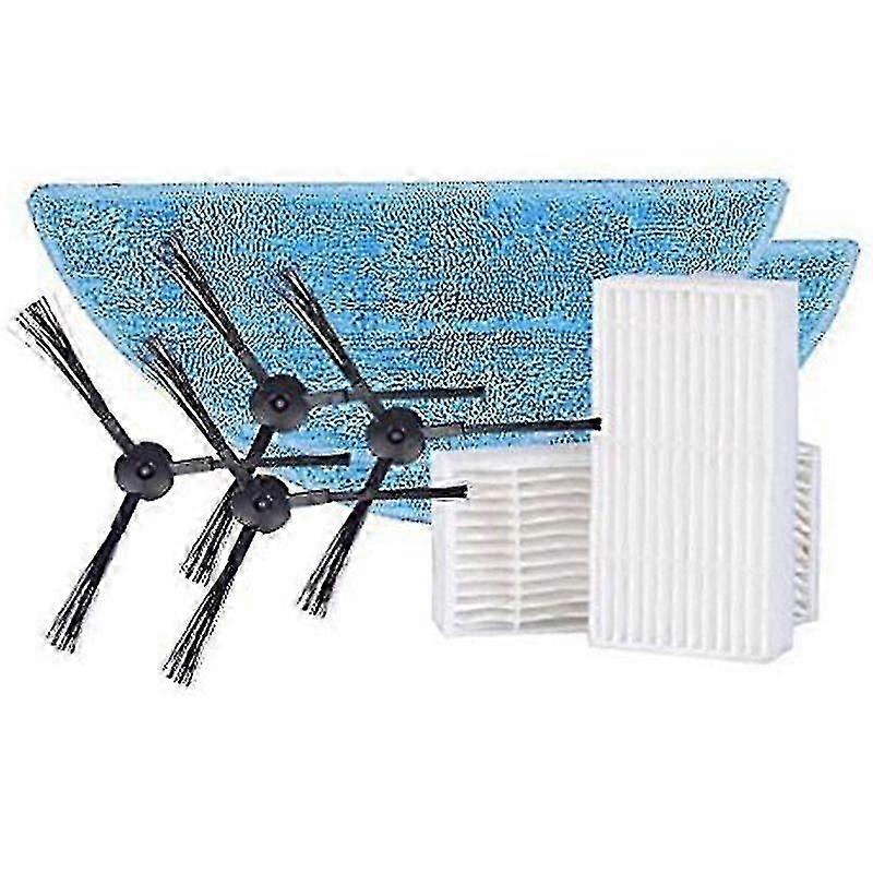 Side Brushx4 Pc (2 Pair)+mop X2 Pc+hepa Filter X2 Pc For Ilife V50