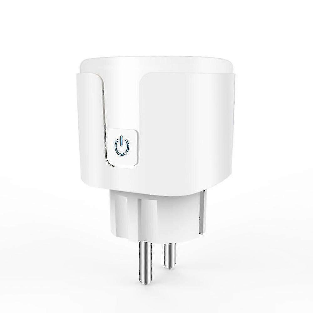 20A Wifi Smart Plug EU Smart Socket with Power Monitoring and Timing Function, Voice Control