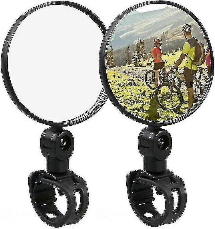 2 Pcs Bicycle Rearview Mirror, Bicycle Rearview Mirror - 360 Adjustable - Universal Shockproof Wide -ZHENV
