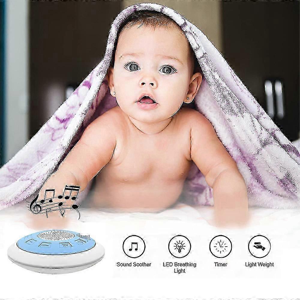 draagbare witte ruis geluid slaaphulp led ademende lichtmachine voor baby / volwassenen slaapcadeaus