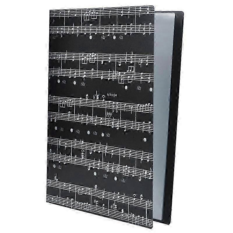 Music Sheet File Paper Storage Folder Documents Holder Blank Sheet Files Plastic A4 Size 40 Pockets 