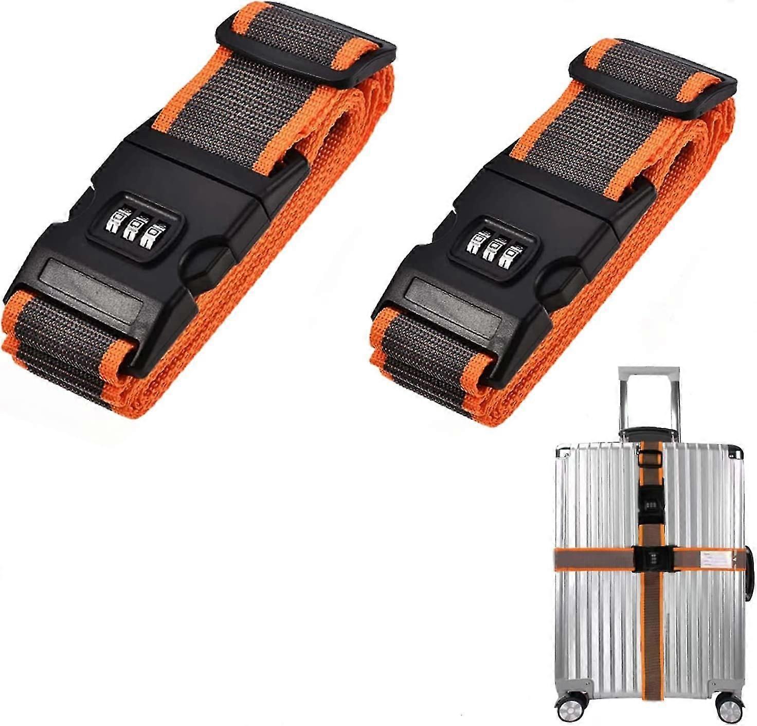 Luggage Strap, Suitcase Strap With Code Lock Adjustable Luggage Suitcase Straps Gift