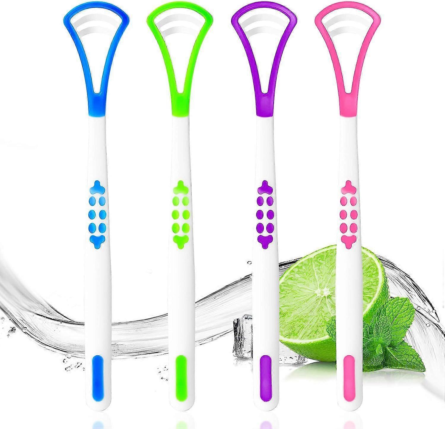 Tongue Cleaner Tongue Scraper Set 4 Colours
