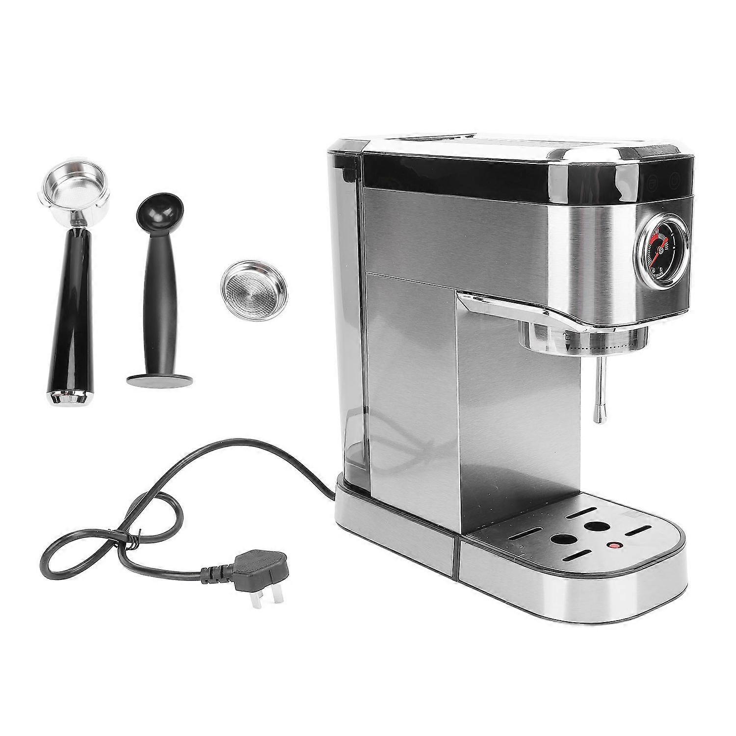 Stainless Steel Semi Automatic Coffee Machine 20 Bar Compact Coffee Maker with 1L Water Tank Quick P