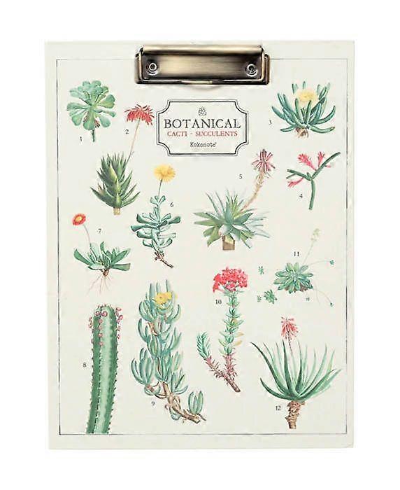 A4 Bindemiddel med botanisk kaktusdesign