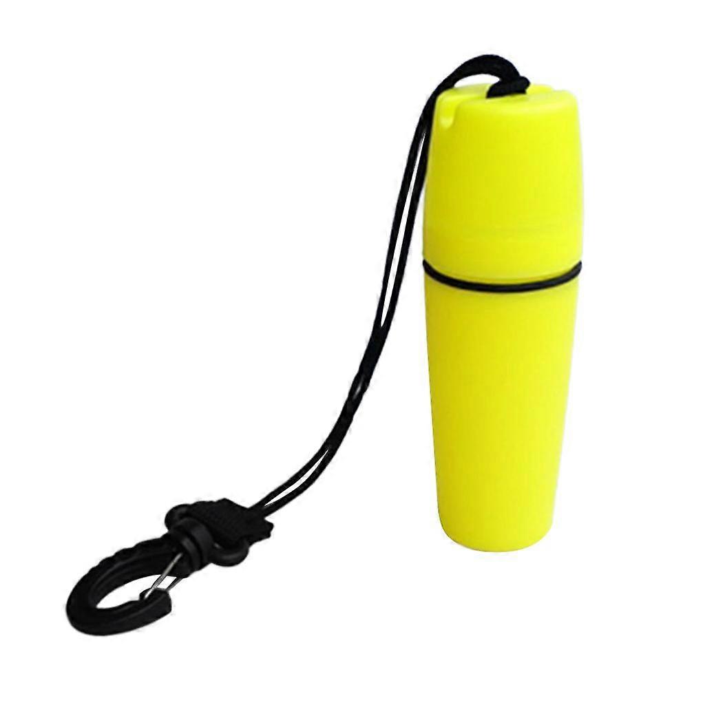 Sealed Container Dry Bottle with Hook Rope for Kayaking Scuba Diving, Yellow
